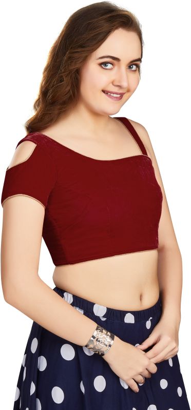 AF2869 Ladies Fancy Maroon Blouse