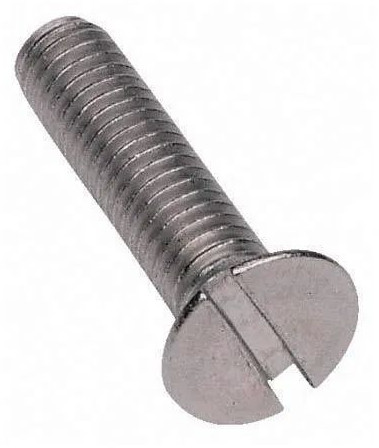 Stainless Steel Slotted Machine Screw, Color : Silver