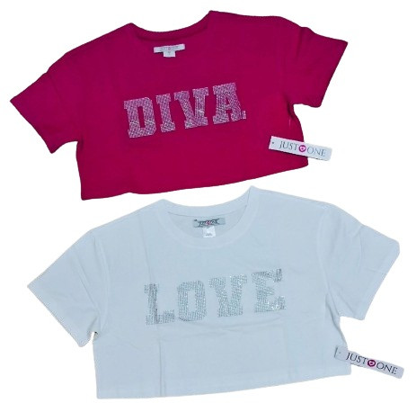 Girls Printed Crop T-Shirt