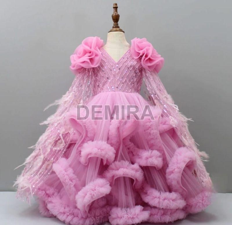 Girls Flared Party Wear Gown