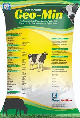 Geo Mineral Mixture Cattle Feed, Packaging Type : Pack