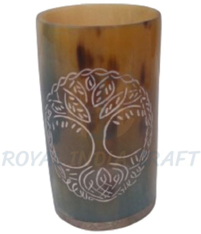 Engraved Horn Glass