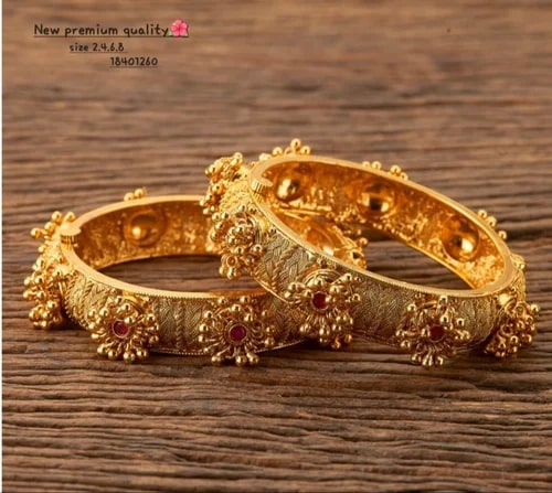 Polished Metal Gold Plated Bangles, Gender : Female