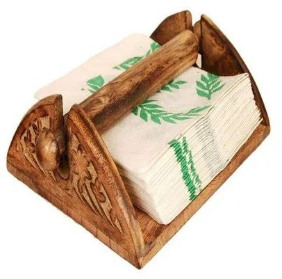 Decorative Wooden Napkin Holder, Color : Brown