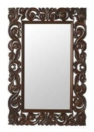 Polished Fancy Wooden Wall Mirror, Packaging Type : Carton Box