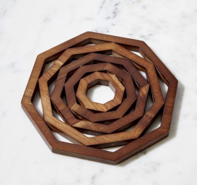 Kitchen Wooden Trivet, Color : Brown