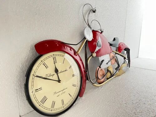 Bike Theme Decorative Wall Clock, Display Type : Analog