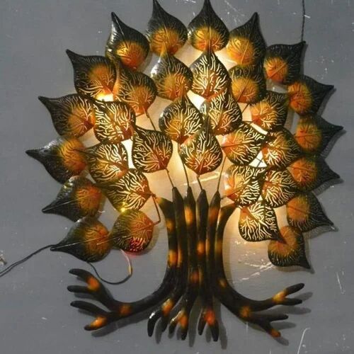 Metal Pipal Tree Wall Art for Decoration, Gifting