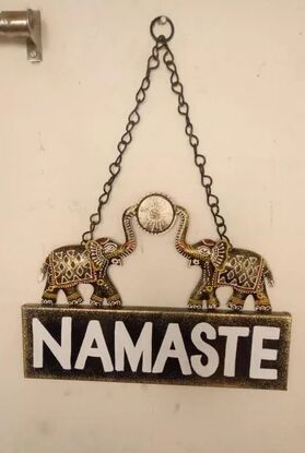 Wall Hanging Namaste Name Plate for Home