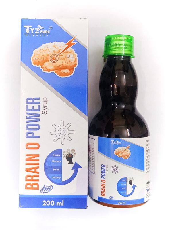 Tyzpure Herbals Brain O Power Syrup, Packaging Type : Plastic Bottle