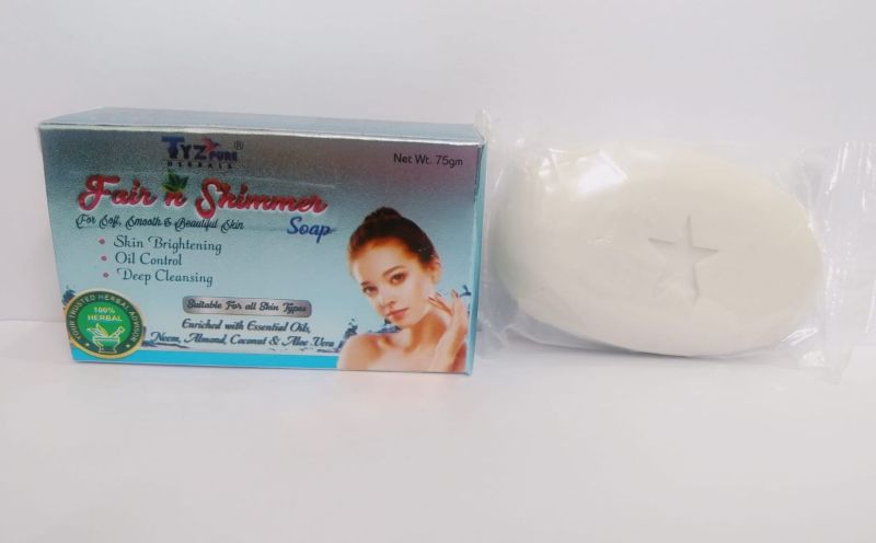 Tyzpure Herbals Fair N Shimmer Soap, Weight : 75gm