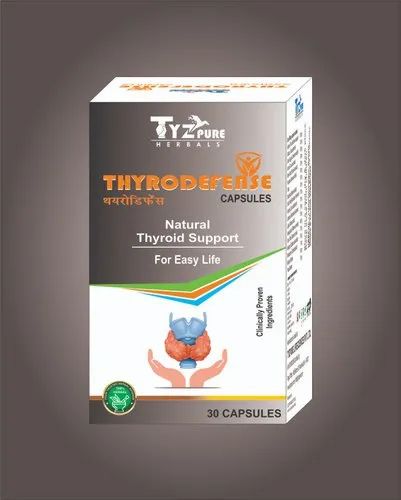 Tyzpure Herbals Thyrodefense Capsules, Packaging Type : Plastic Bottle