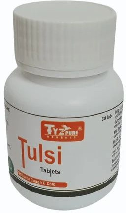 Tyzpure Herbals Tulsi Tablets, Packaging Type : Plastic Bottle