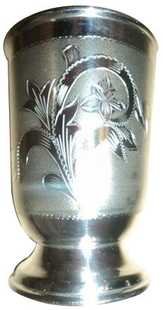 Engraving Silver Glass for Occasionally. Gifting Purpose