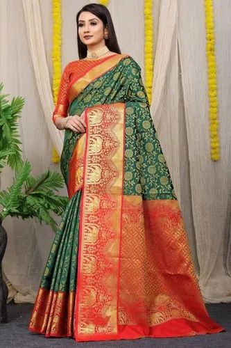 Handloom Weaving Silk Saree, Speciality : Shrink-Resistant, Nice Pattern