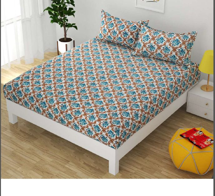 1 FLAT DOUBLE BEDSHEET WITH 2 PILLOW COVER