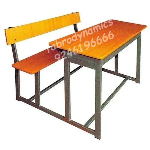 Polished Wood School Bench, Color : Brown