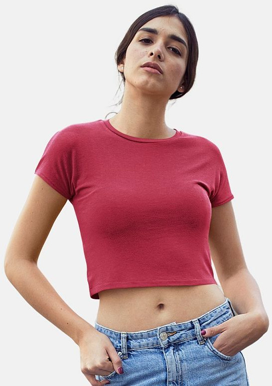 Plain Ladies Cotton Crop Top, Sleeve Style : Short Sleeve