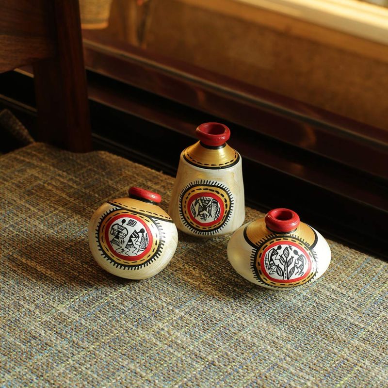 Festival Decoration Warli Pot Set