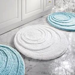 Round Cotton Bath Mat for Restaurant, Hotel, Home