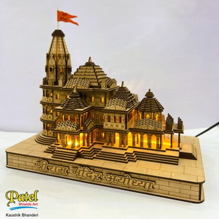 Polished wooden temple for Offices, Shops