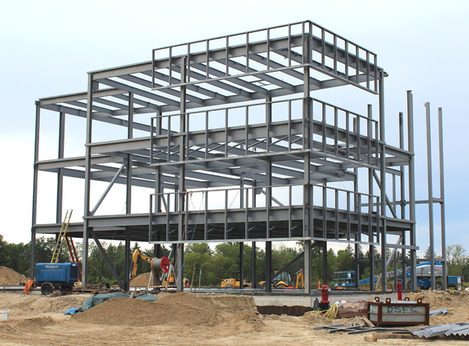 Polished Cast Iron Prefabricated Steel Structure for Constructional