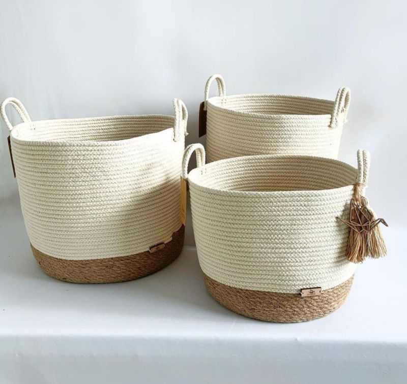 Natural Cotton Rope Basket