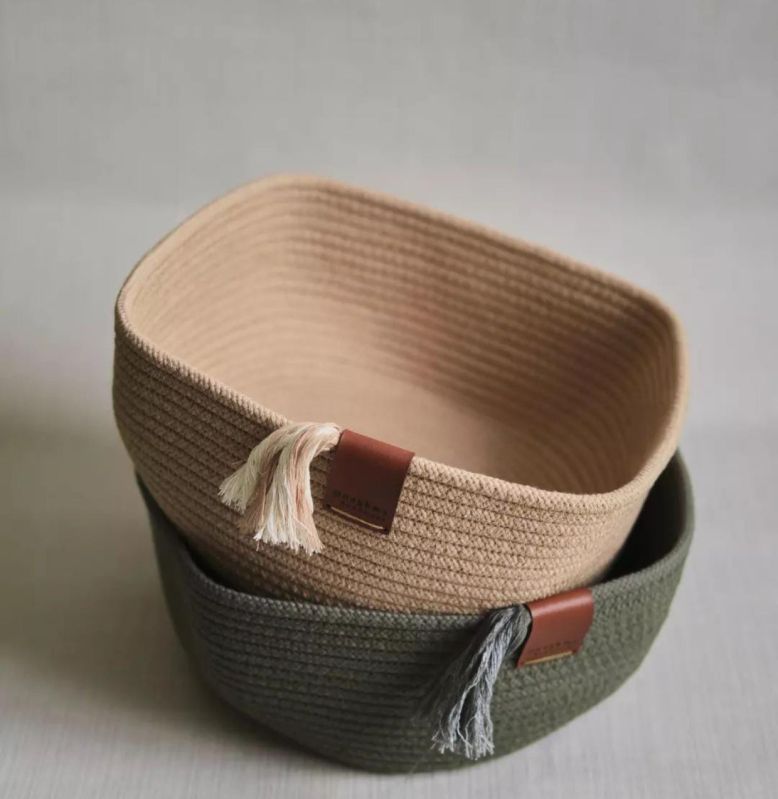 Natural Cotton Rope Basket