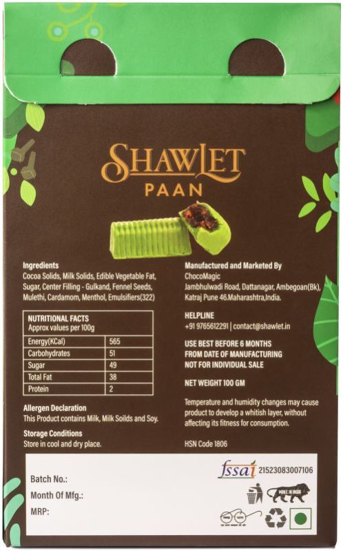 Shawlet Paan Chocolate Truffle