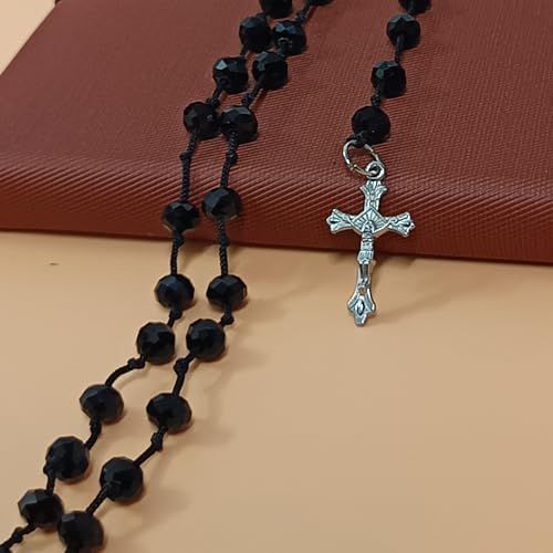 Santarms Rosary Beads With Cross Necklace