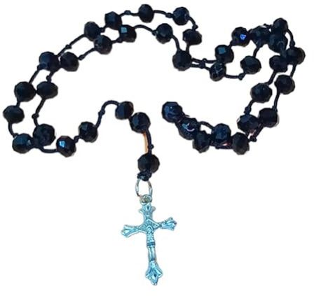 Santarms Rosary Beads With Cross Necklace