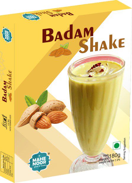 Mahe Noor 180gm Badam Shake Mix, Packaging Type : Paper Box