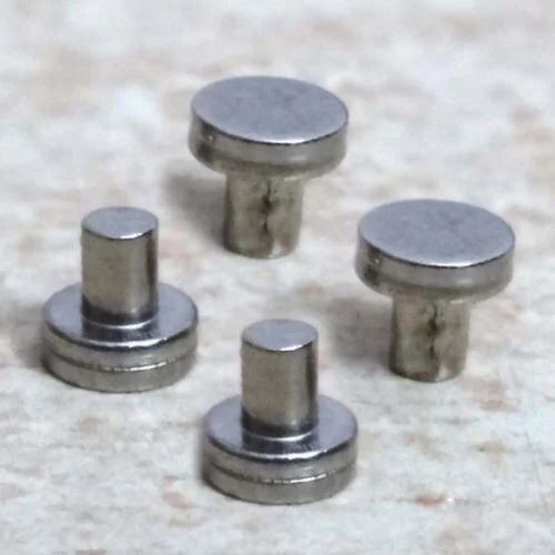 Polished Brass Bimetal Electrical Contact Rivet, Color : Silver