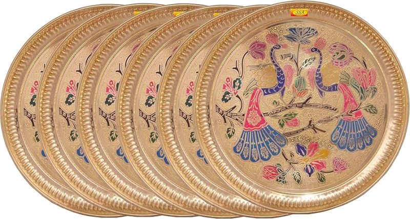 Brass Peacock Pooja Thali