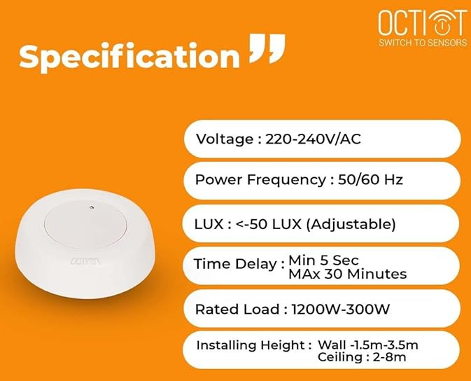 OCT-ORO PRO | 360&AMP;deg; Microwave Motion Sensor