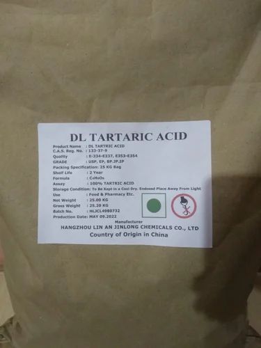 Dl Tartaric Acid Powder Grade A