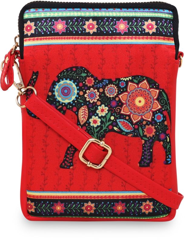 Elephant printed Mobile Sling bag, Weight : 90 gm