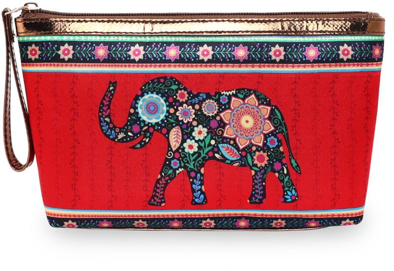 Elephant Satin Printed utility pouch, Weight : 50 gm