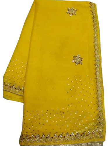 Embroidered Chiffon Saree, Gender : Female