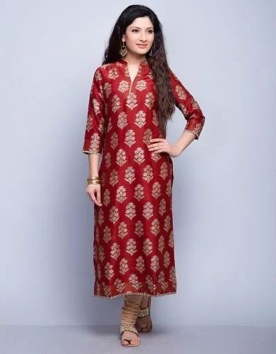 Printed Silk Kurti, Age Group : Adults