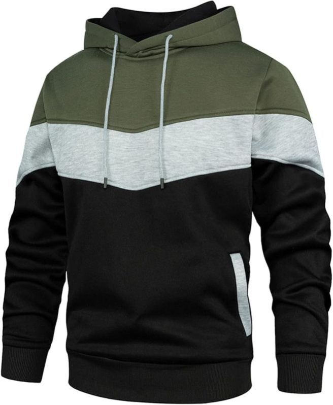 Mens Colour Block Hoodie