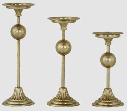 Gold Finish Candle Stand