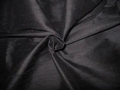 Black Dupioni Silk Fabric