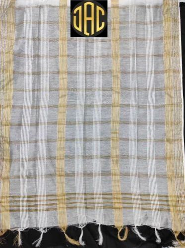 Checked Chanderi Dyeable Dupatta