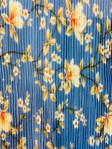 Digital Print Pleated Fabric