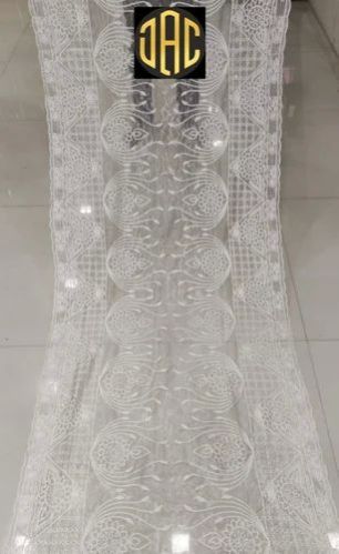 White Embroidered Net Dupatta