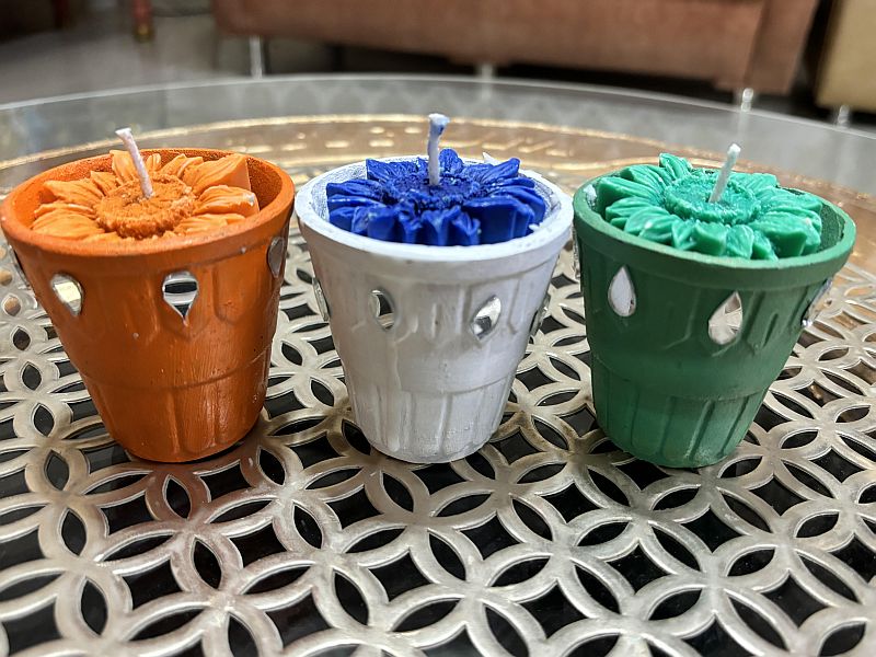 Handmade Glass Scented Candle