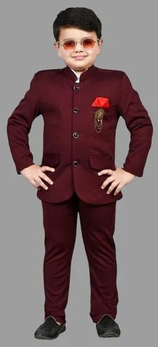 Plain Cotton Boys Party Wear Suit