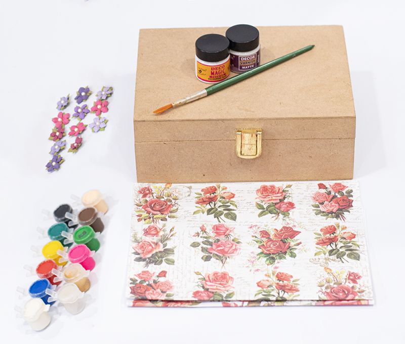 Wooden Decoupage Box