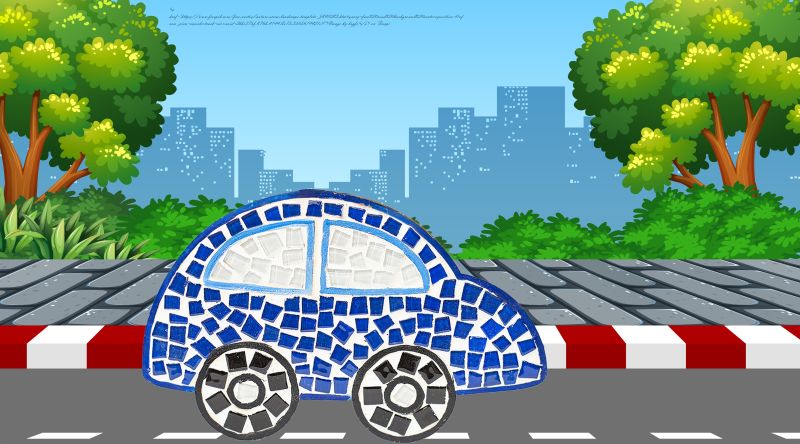 Car Mosaic Wall Art